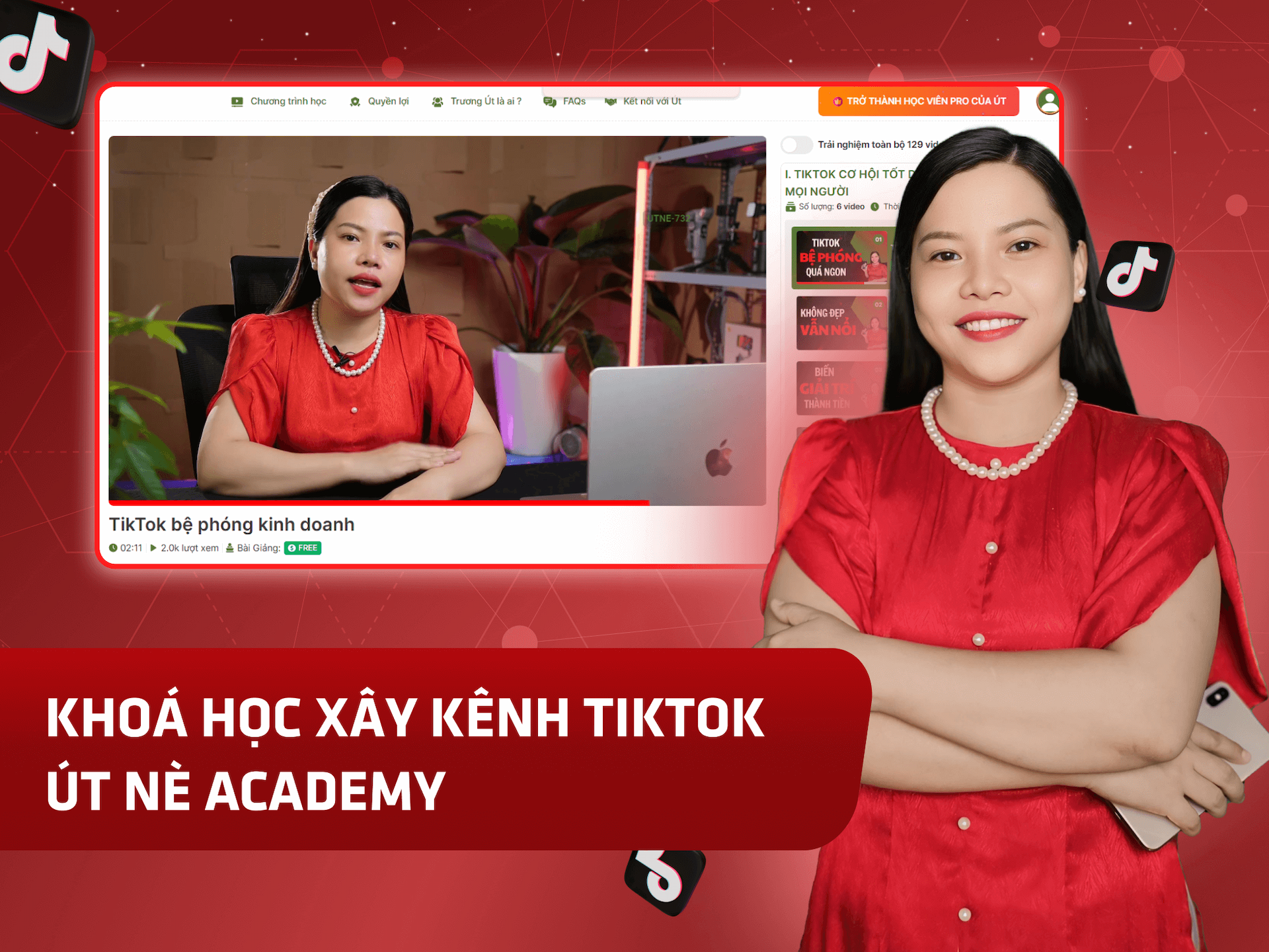 Hình khóa học Út Nè Academy trên MONA Academy