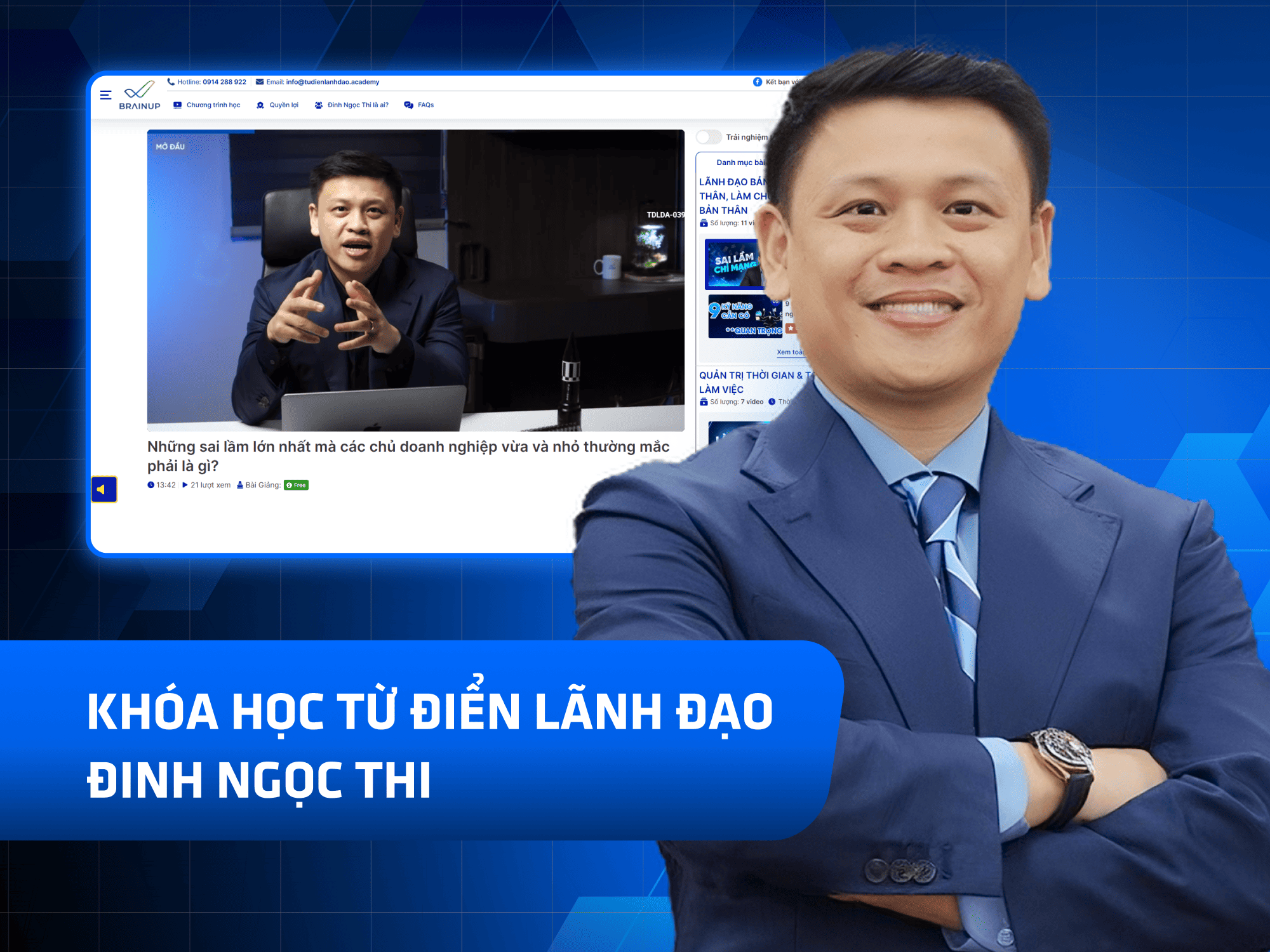 Website khoá học Từ Điển Lãnh Đạo Academy vận hành trên MONA eLearning