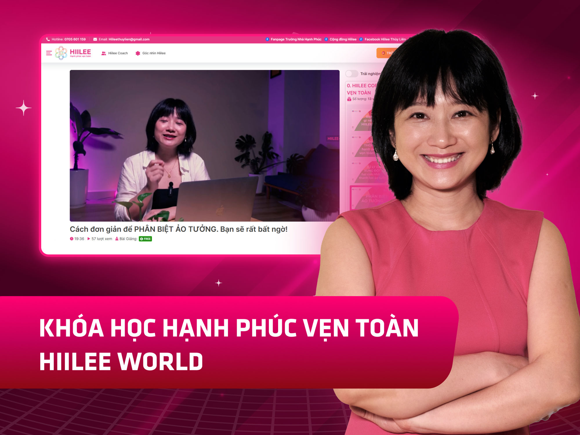 Website khoá học Hiilee World vận hành trên MONA eLearning