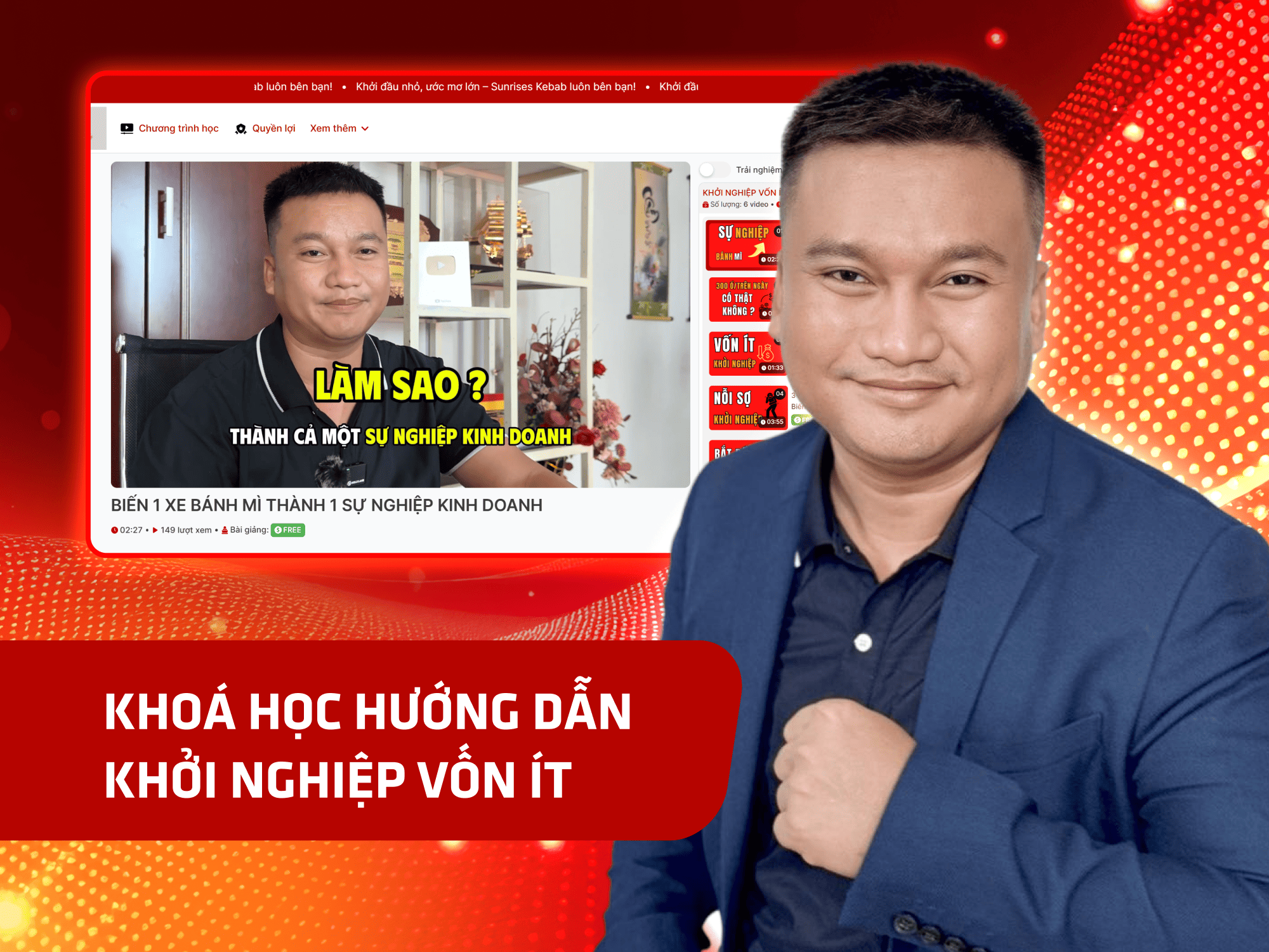 Website khoá học Phạm Đình Duy vận hành trên MONA eLearning
