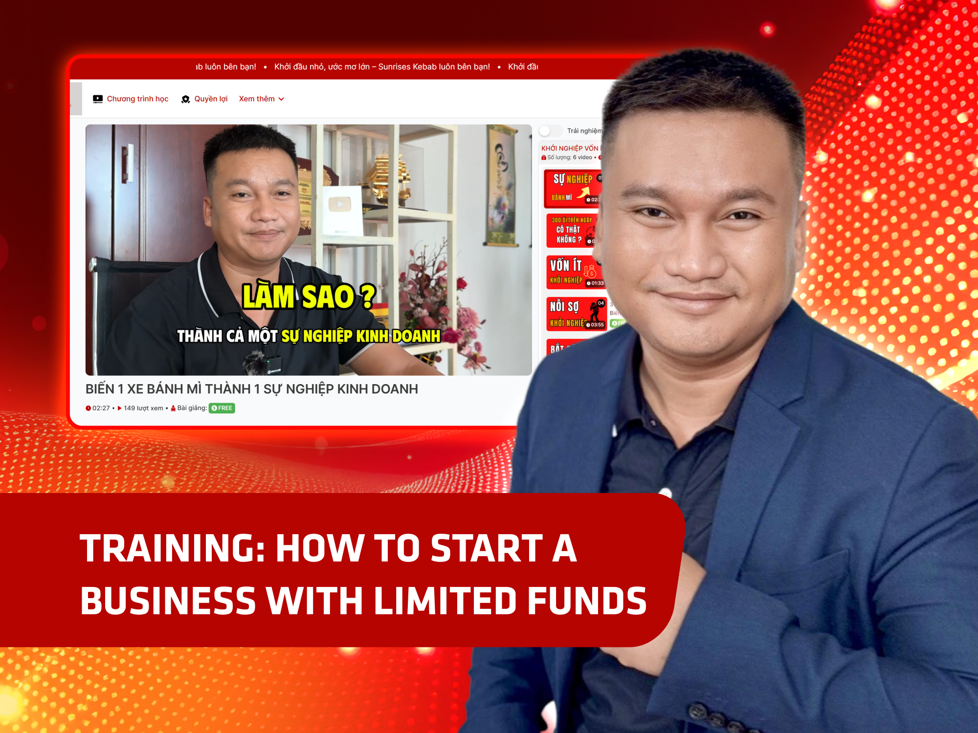 Website khoá học Phạm Đình Duy vận hành trên MONA eLearning