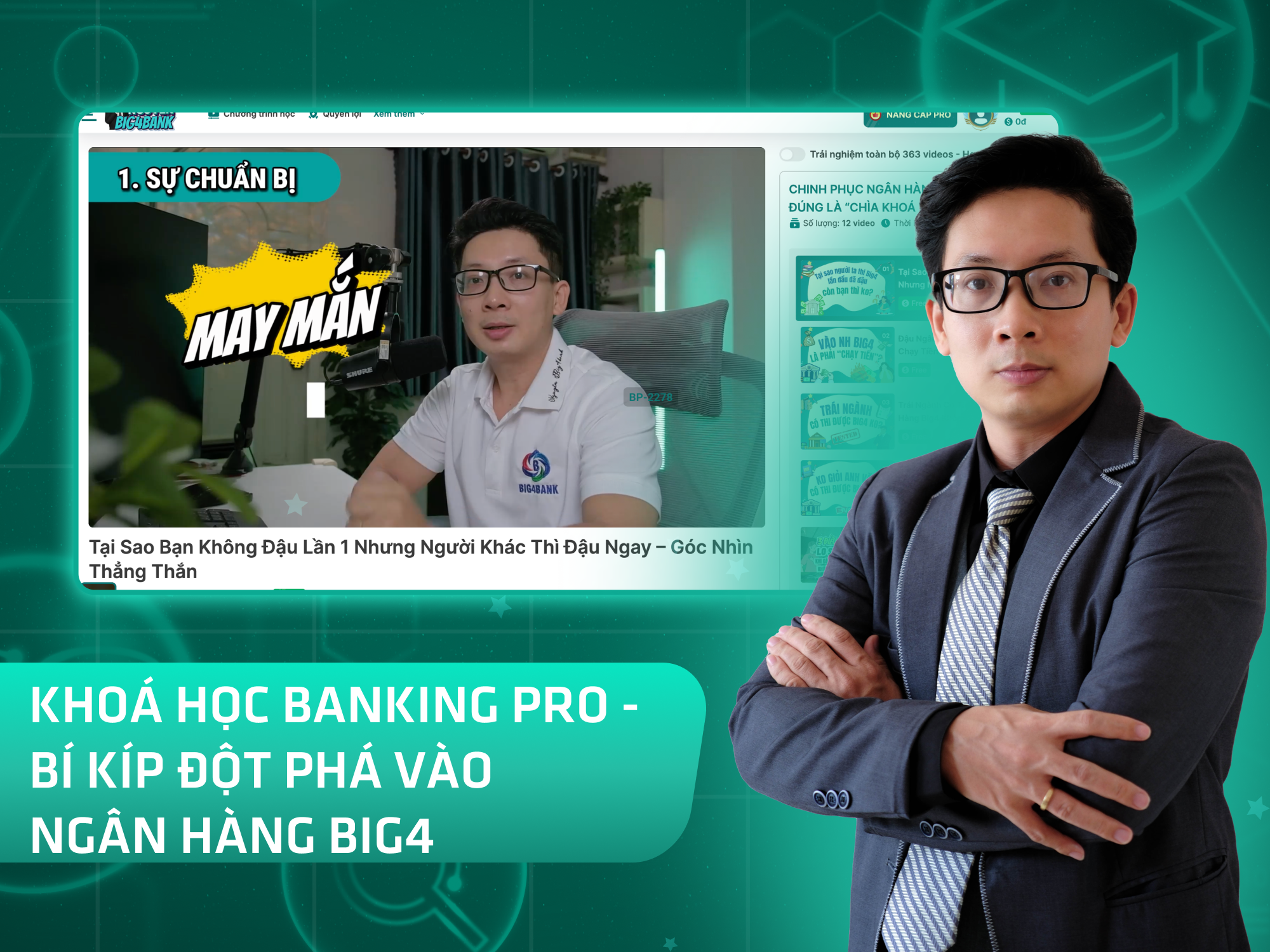 Website khoá học Nguyễn Big4 Bank vận hành trên MONA eLearning