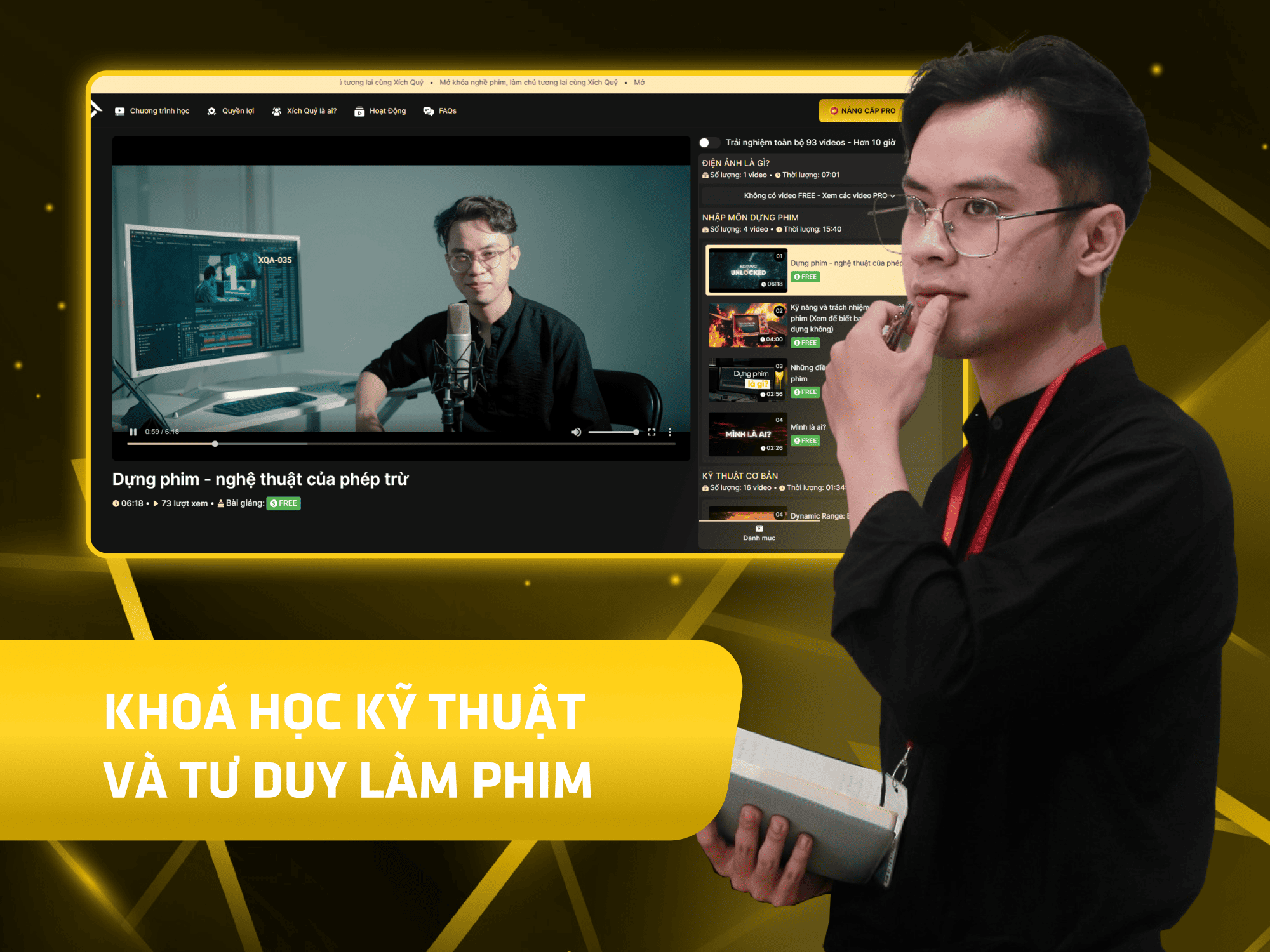 Website khoá học Xích Quỷ Academy vận hành trên MONA eLearning