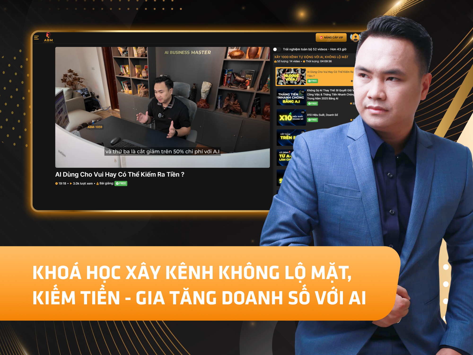 Website khoá học Đặng Tú Academy vận hành trên MONA eLearning