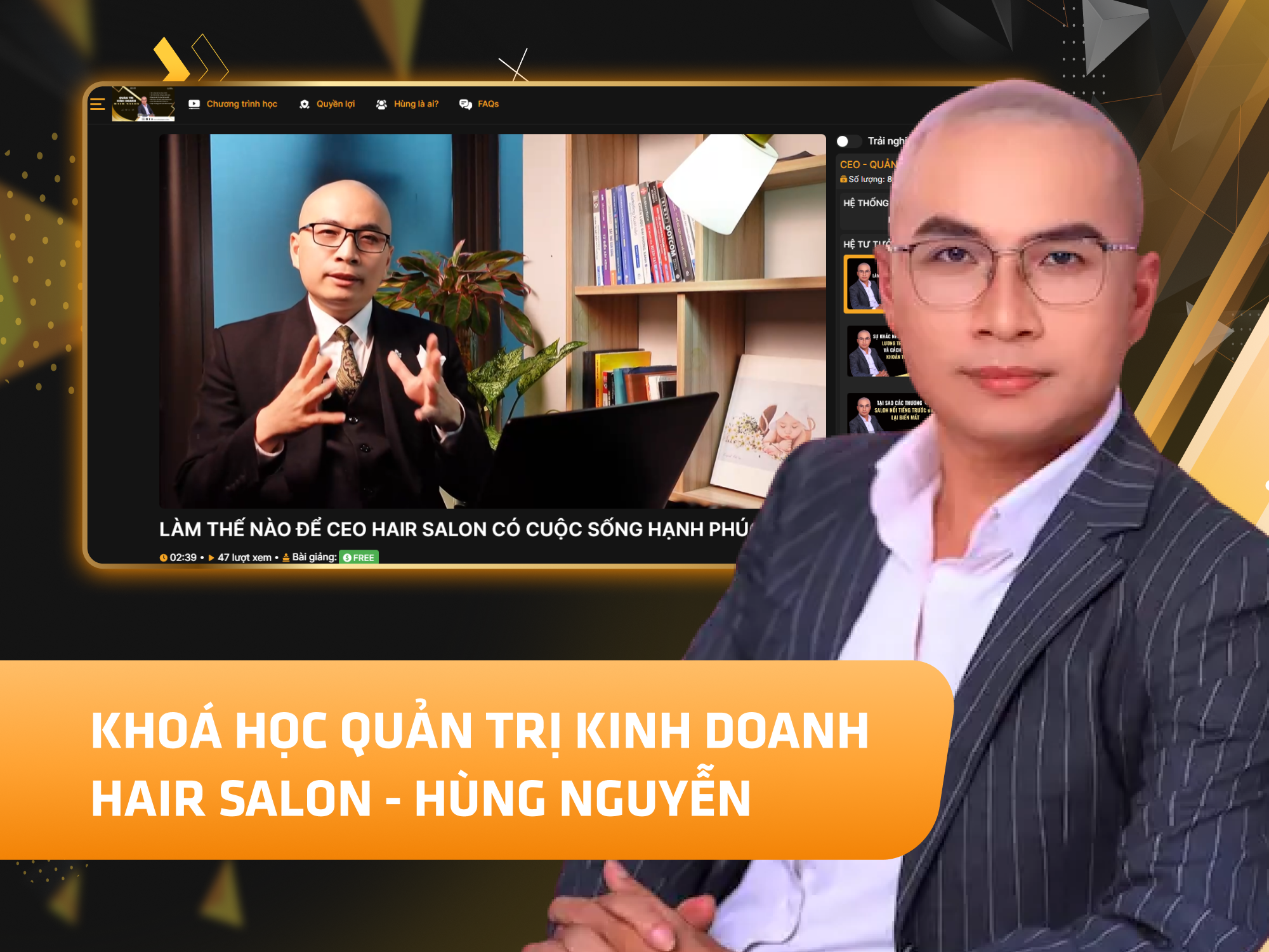 Website khoá học Coach Hùng Nguyễn Academy vận hành trên MONA eLearning