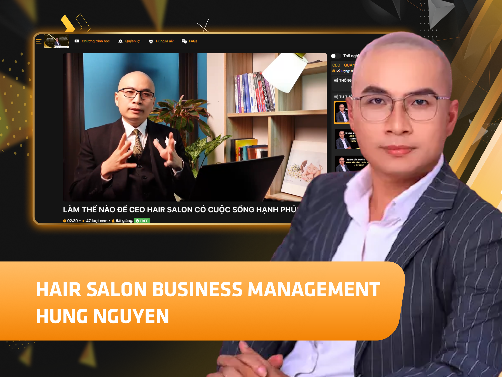 Website khoá học Coach Hùng Nguyễn Academy vận hành trên MONA eLearning