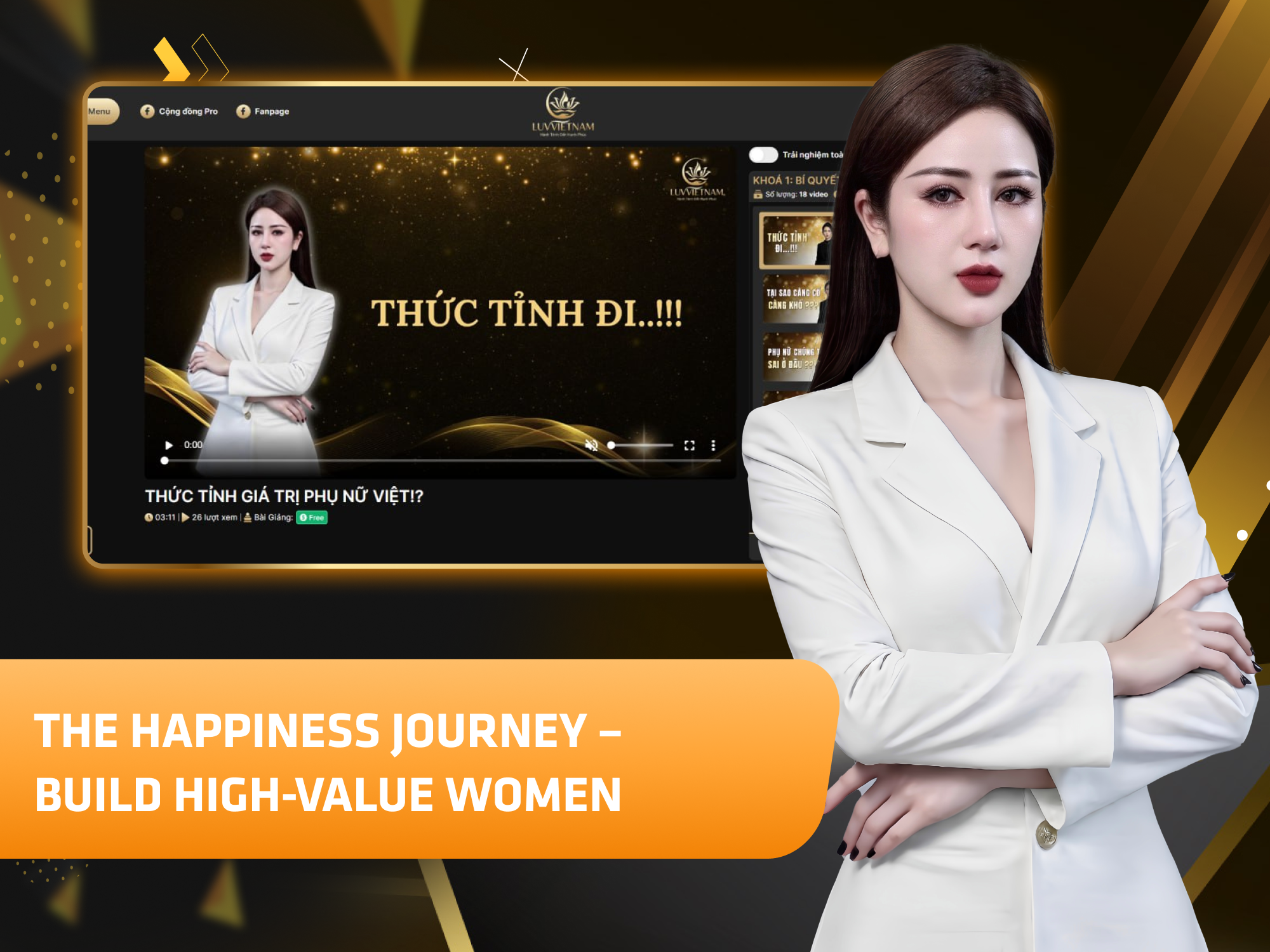 Website khoá học LUV Việt Nam vận hành trên MONA eLearning