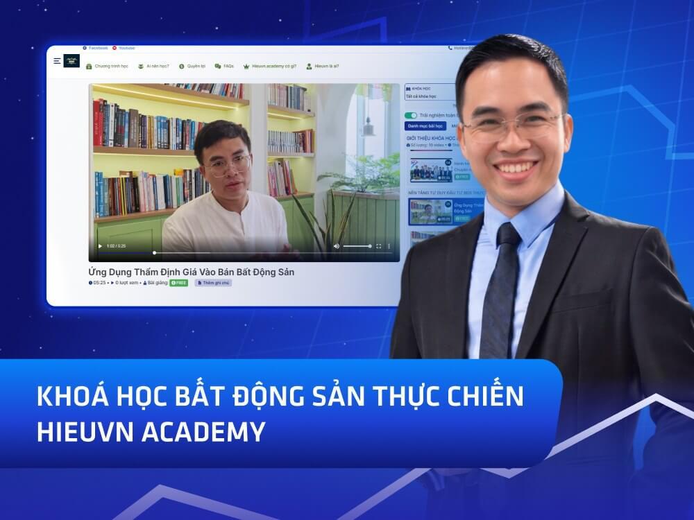Website khoá học HIEUVN ACADEMY vận hành trên Mona Academy