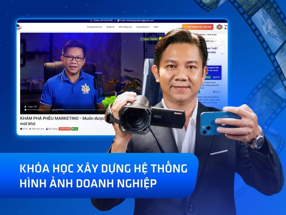 Website khoá học Minh Đông Academy vận hành trên Mona Academy