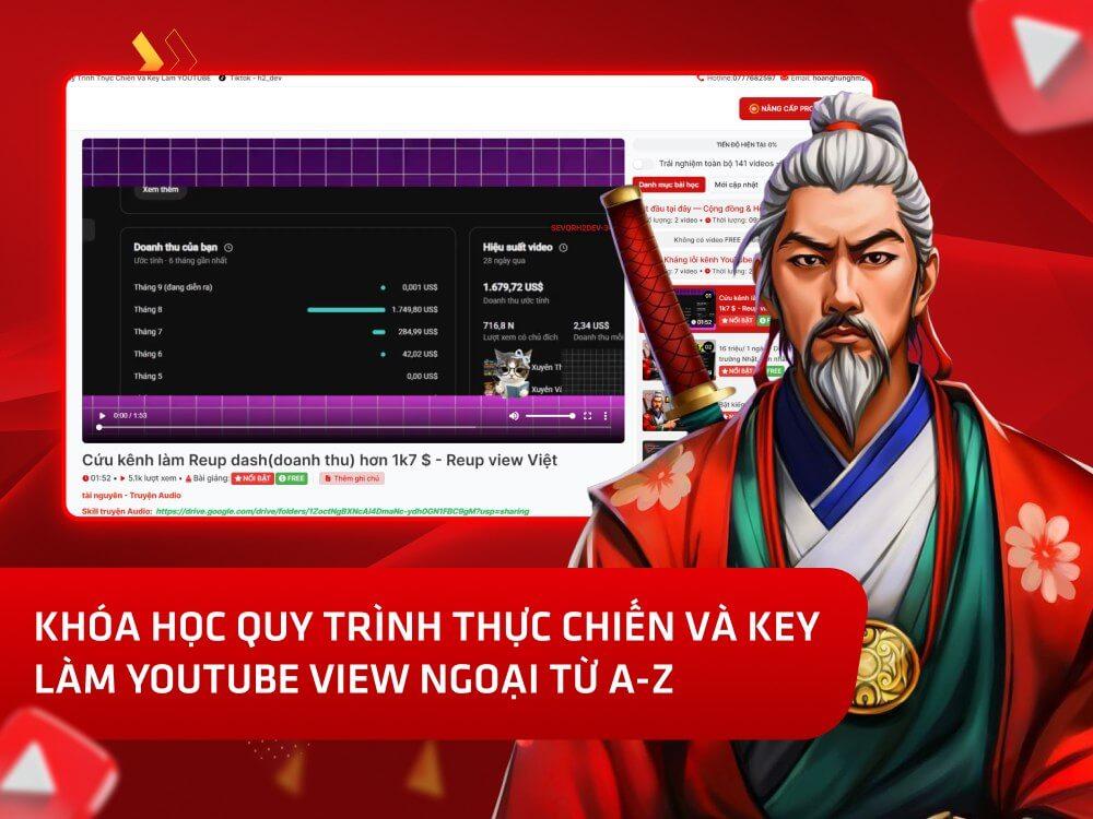 Website khoá học H2Dev vận hành trên Mona Academy